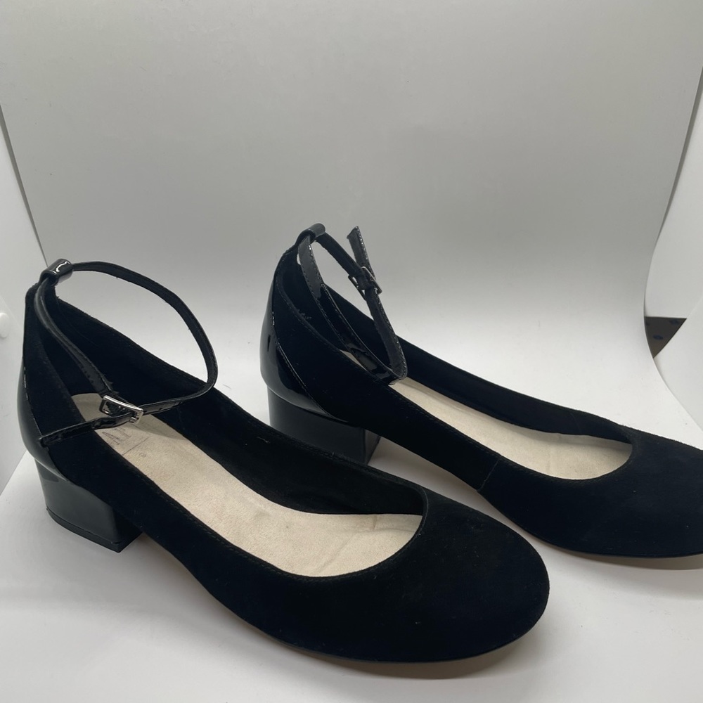 Gap block heel suede ballet shoe